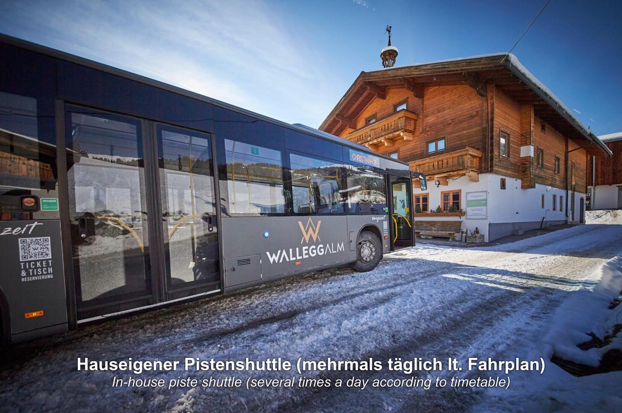 Ski In-Ski Out - Gaestehaeuser Saalbach-Hinterglemm - Wallegghof Christianhof Exteriör bild